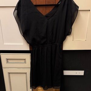 Express Black Women's Dress with V-Neck Detail